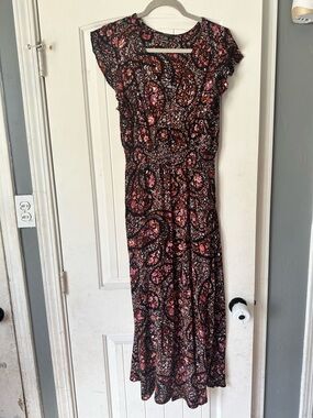 HAVER. London Floral Paisley Smocked Maxi Dress - Size S